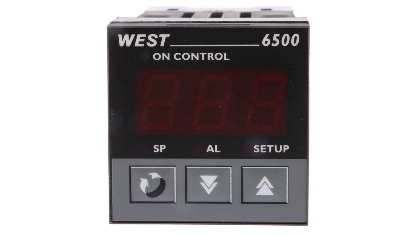 West Instruments PID控制器, N6500系列, 100 → 240 V 交流电源, 继电器输出, 开/关, 48 x 48 (1/16 DIN)mm