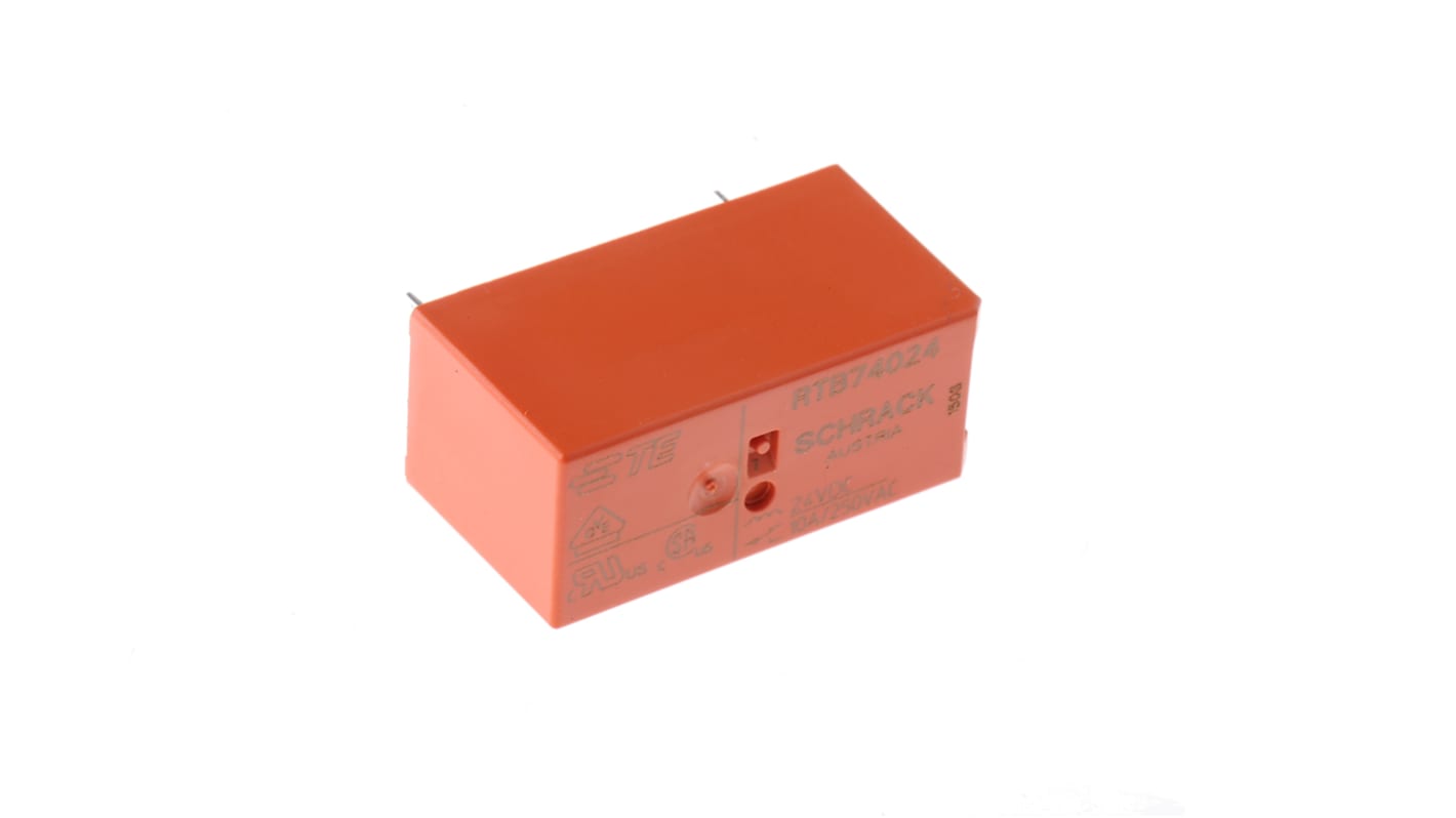 TE Connectivity Monostabiles Relais Printrelais RTB74024, 24Vdc Spule, 1-poliger Wechsler