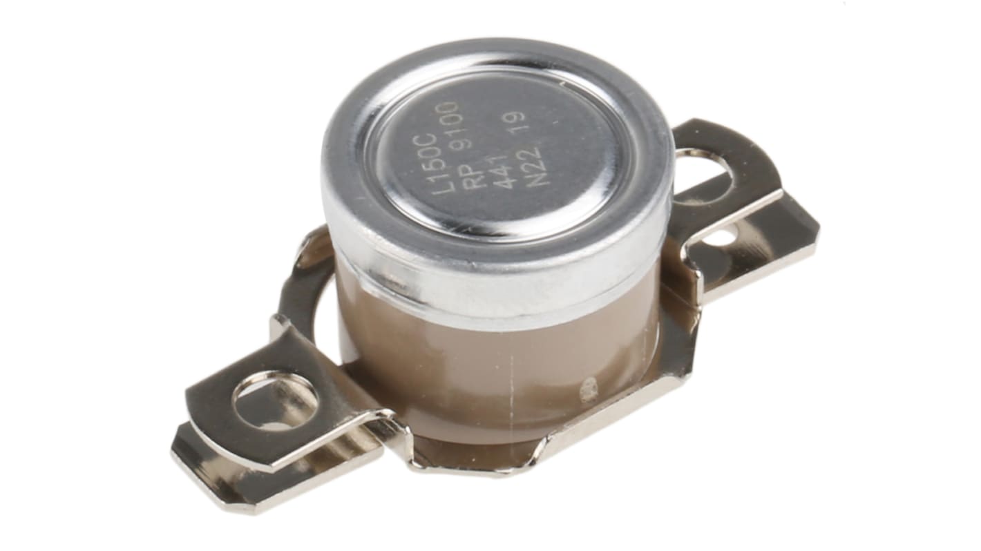 Honeywell Bi-Metallic Thermostat, Opens at +150°C, Closes at +135°C, +186°C Max, NC, Automatic Reset