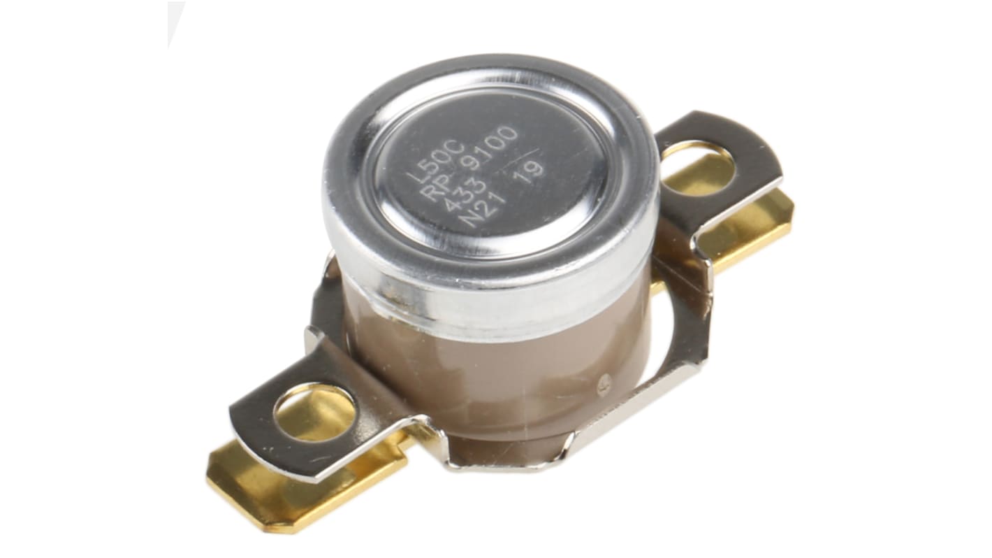 Honeywell Bi-Metallic Thermostat, Opens at +50°C, Closes at +35°C, +186°C Max, NC, Automatic Reset