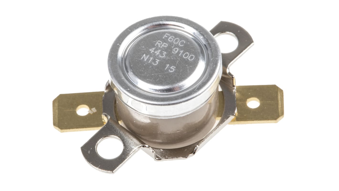 Honeywell Bi-Metallic Thermostat, Opens at +45°C, Closes at +60°C, +186°C Max, NO, Automatic Reset