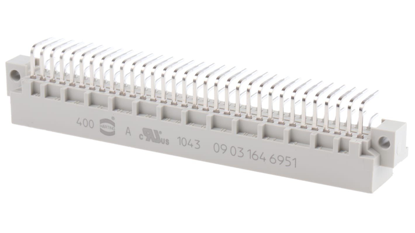 HARTING 64 Way 2.54mm Pitch, Type C Class C2, 2 Row, Right Angle DIN 41612 Connector, Plug
