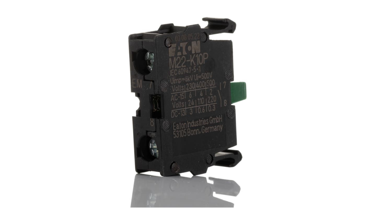 Eaton RMQ Titan M22 Series Contact Block, 500V, 1NO