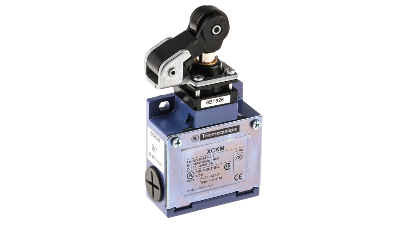 Telemecanique Sensors OsiSense XC Series Plunger Limit Switch, NO/NC, IP66, DP, Zinc Alloy Housing, 240V ac Max, 10A Max