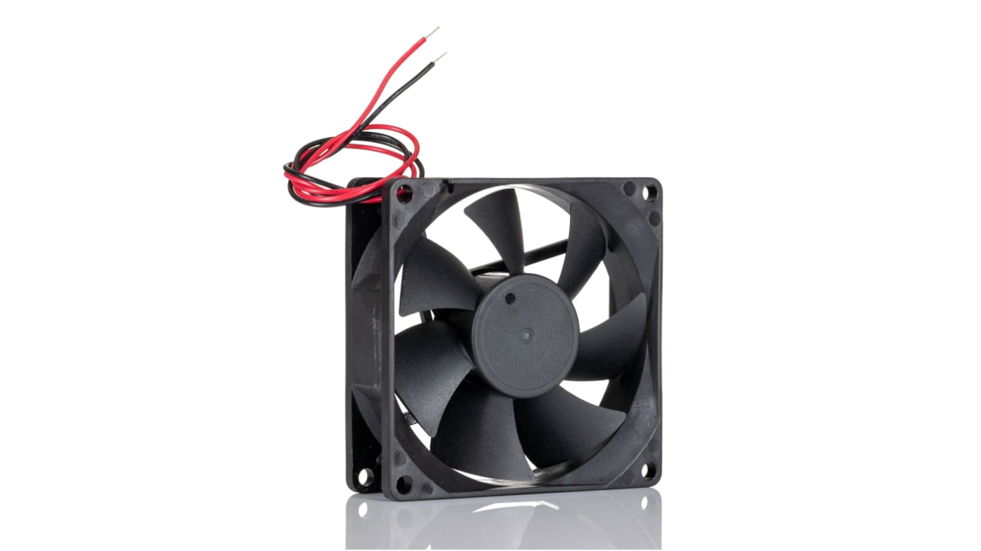 RS PRO Axial Fan, 12 V dc, DC Operation, 40cfm, 2.2W, 0.18A Max, IP68, 80 x 80 x 25mm
