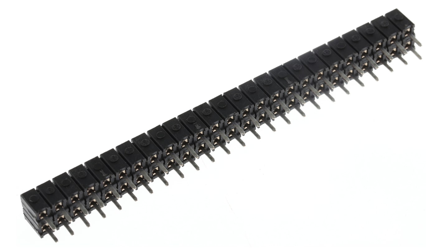 Stelvio Kontek MINICOM Series Straight Through Hole Mount PCB Socket, 50-Contact, 2-Row, 2.54mm Pitch, Solder