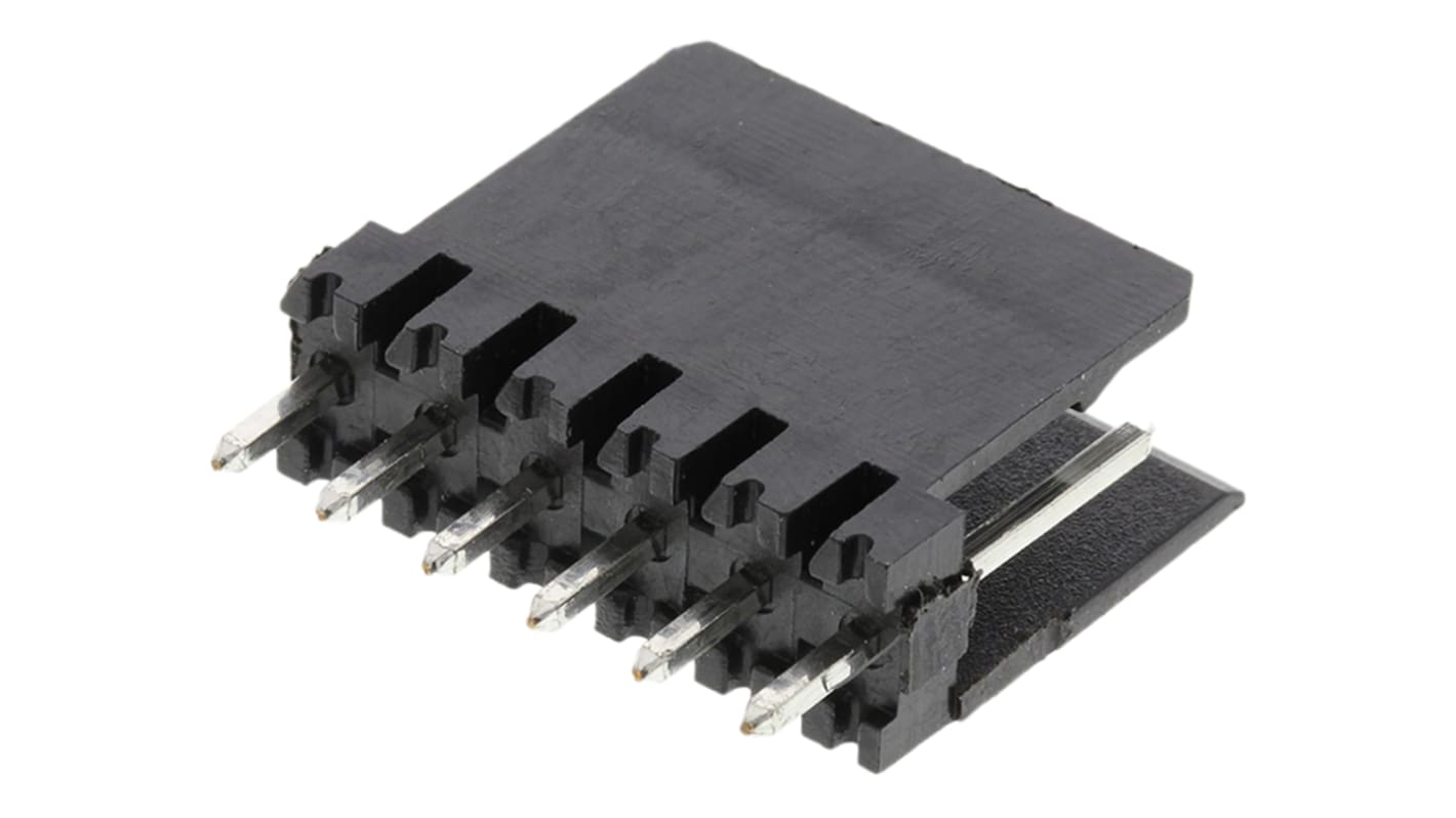 Stelvio Kontek 6p单排排针 直向线对板连接器, 2.54mm间距, 4.0A, 1.0 kV, THT安装, 475系列