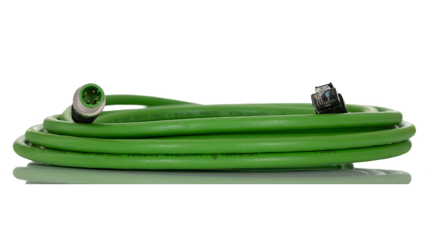 Kabel Ethernet Cat5e długość 5m Z zakończeniem Turck PUR l. żył: 4 średnica 6.5mm