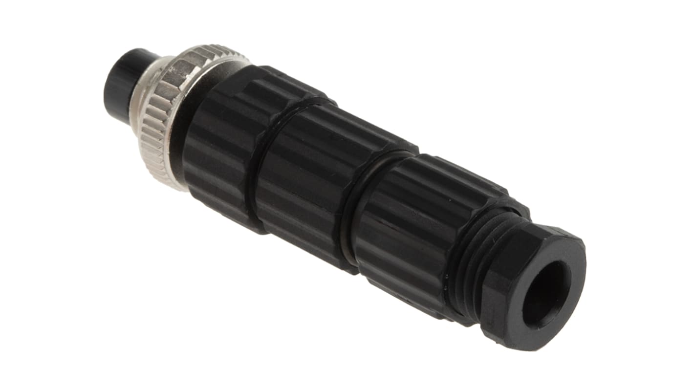 Hirschmann M8圆形连接器插座, 4芯, 电缆安装, 引脚端接, 3.0A, 30.0V, IP67, E系列