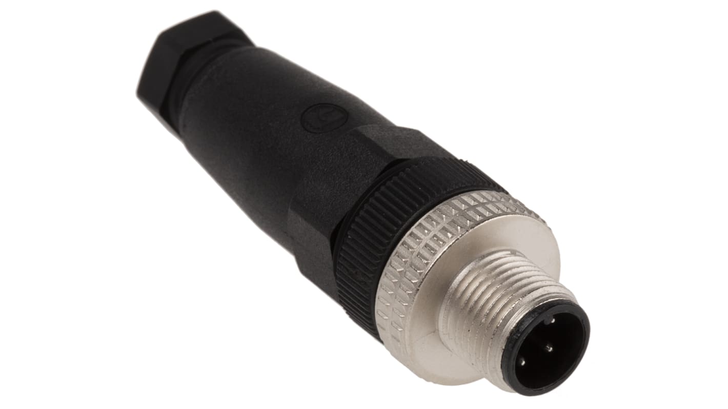 Hirschmann Circular Connector, 4 Contacts, Cable Mount, M12 Connector, Plug, Male, IP67, E Series