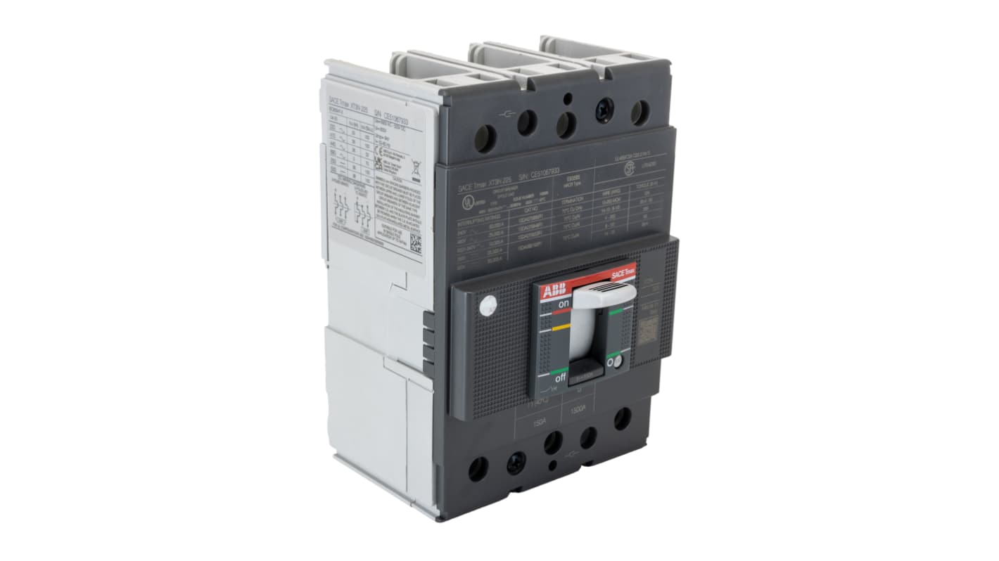 ABB MCCB塑壳断路器, 150A, 3极, XT3N系列