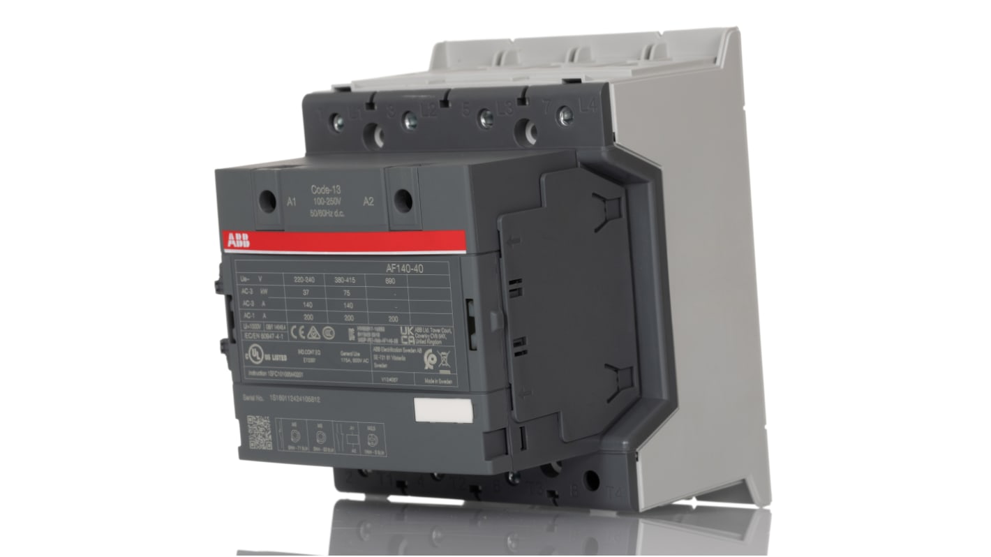 Stycznik 250 V ABB styki: 4 75 kW 200 A 4NO 1SFL447101R1311 AF140-40-11-13 100-250V