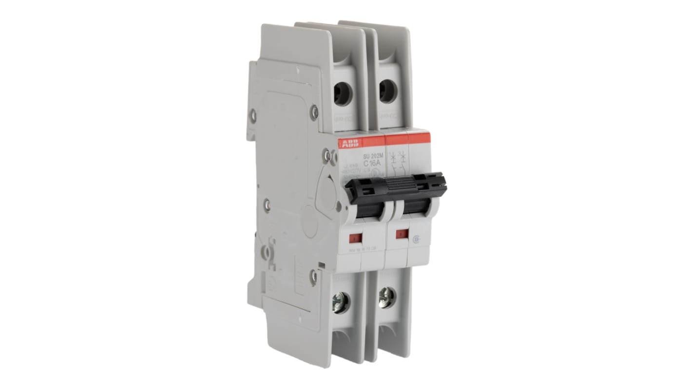 Interruttore magnetotermico ABB, 2P 16A 15 kA, Tipo C