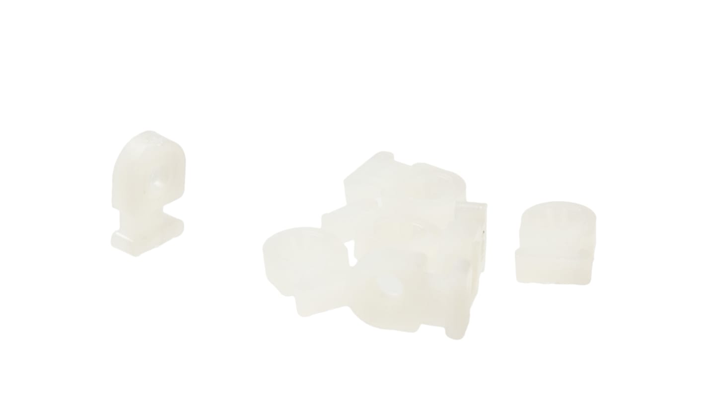 HellermannTyton Natural Cable Tie Mount 8 mm x 12.5mm, 2.6mm Max. Cable Tie Width