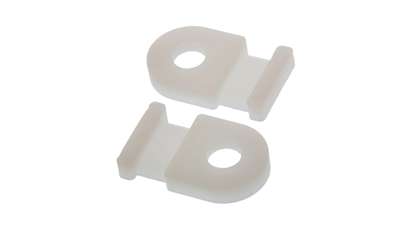 Fermacavi HellermannTyton, autoadesivo, 20.5mm x 12,5 mm, Ø fissaggio 5mm, 100 pezzi