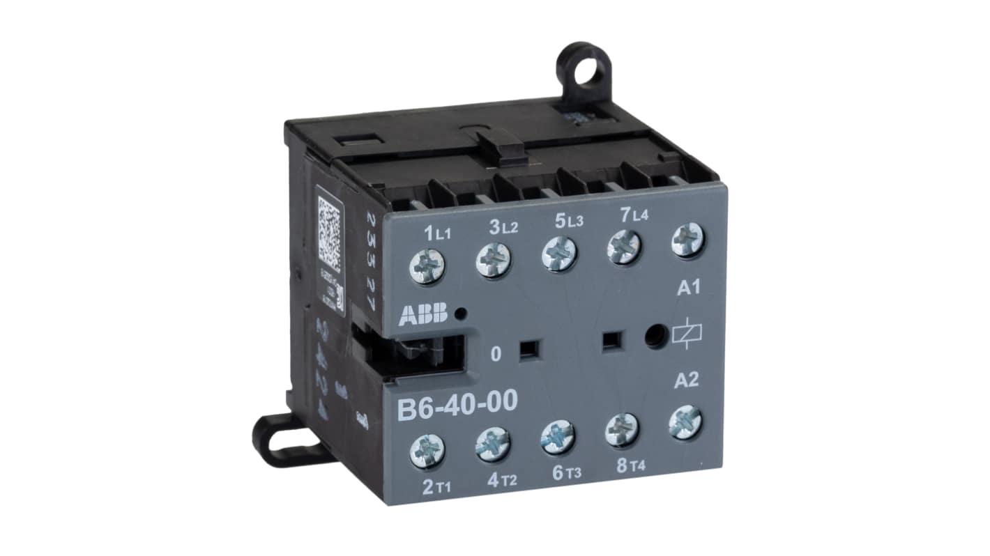 Stycznik 240 V ABB styki: 4 4 kW 20 A 4NO Szyna/ściana Śruba GJL1211201R8000 B6-40-00 220-240V AC