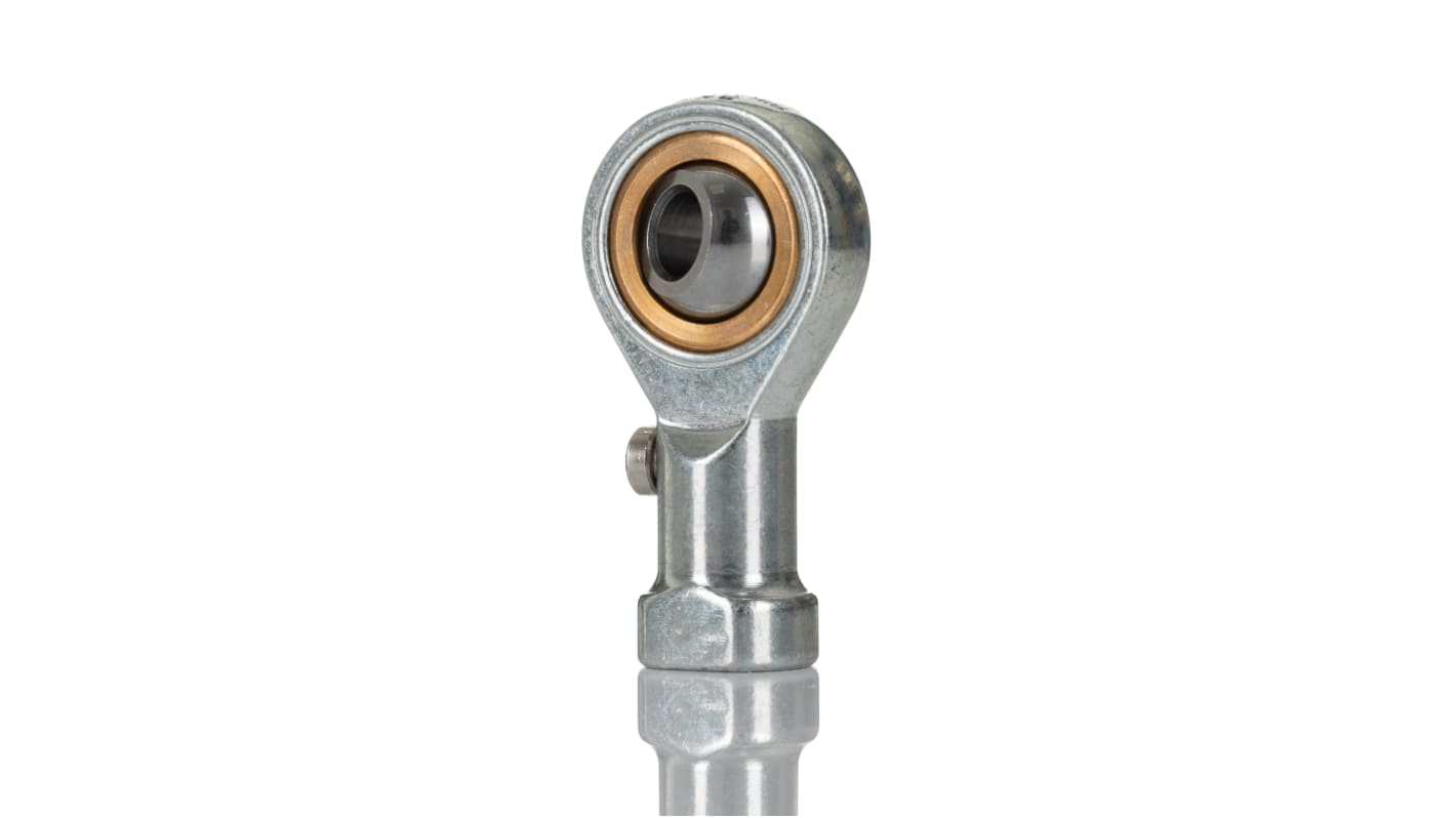 SKF SIKAC M6 Female Steel Rod End, 6mm Bore, 21mm Long, Metric Thread Standard, Female Connection Gender