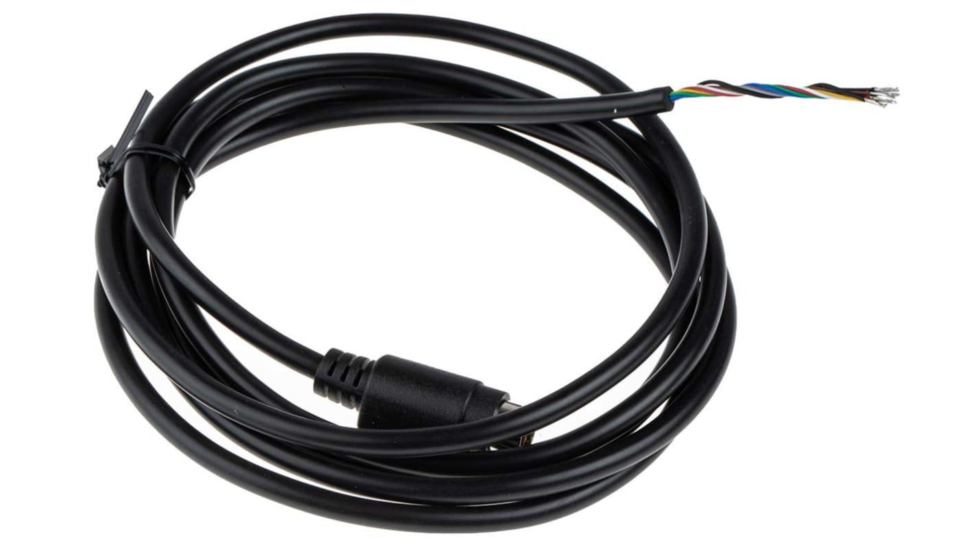 Cable DIN Mini DIN de 9 contactos 2m Negro