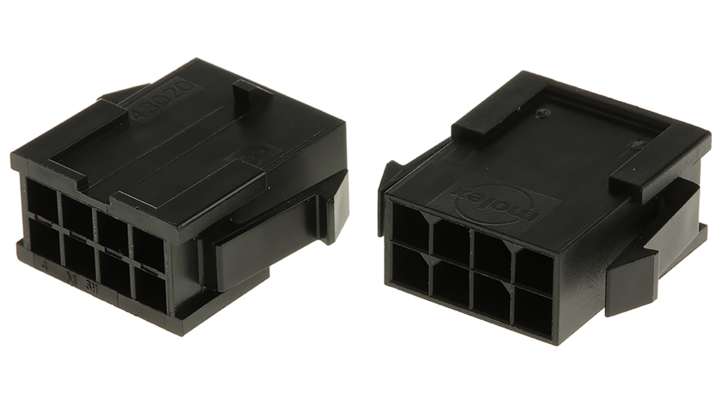Molex, Micro-Fit 3.0 Male Connector Housing, 3mm Pitch, 8 Way, 2 Row