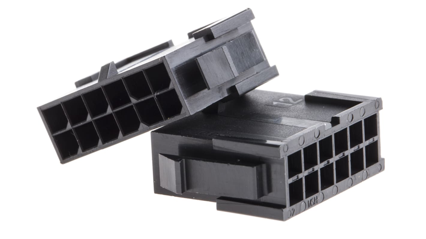 Molex, Micro-Fit 3.0 Male Connector Housing, 3mm Pitch, 12 Way, 2 Row