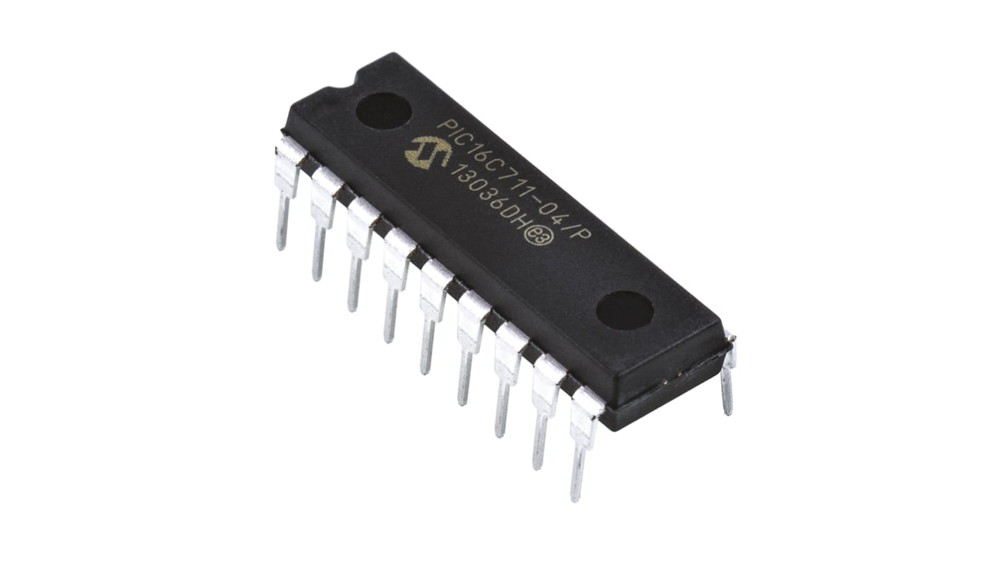 Microchip PIC16C711-04/P, 8bit PIC Microcontroller, PIC16C, 4MHz, 1K EPROM, 18-Pin PDIP