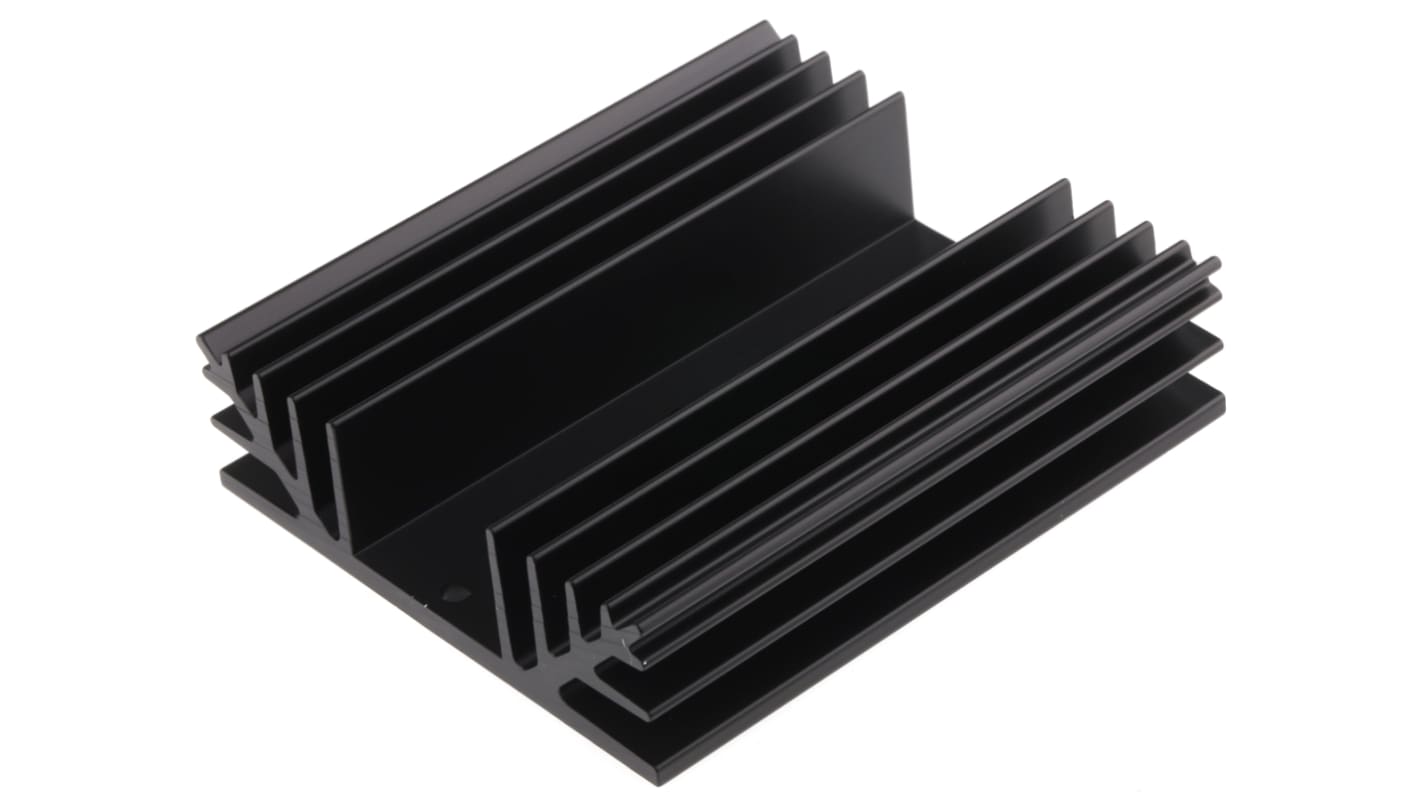 RS PRO 电子散热器, 铝制, 100 x 88 x 25mm, 1.5K/W, 螺钉安装, 黑色