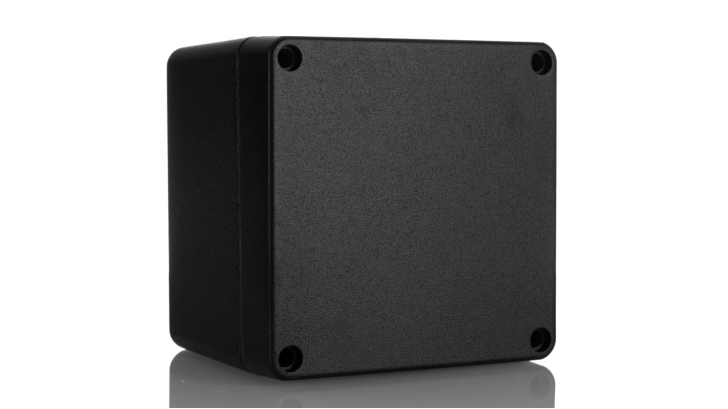 Caja de uso general Hammond de Aleación de Aluminio Presofundido Negro, 100 x 100 x 80mm, IP68