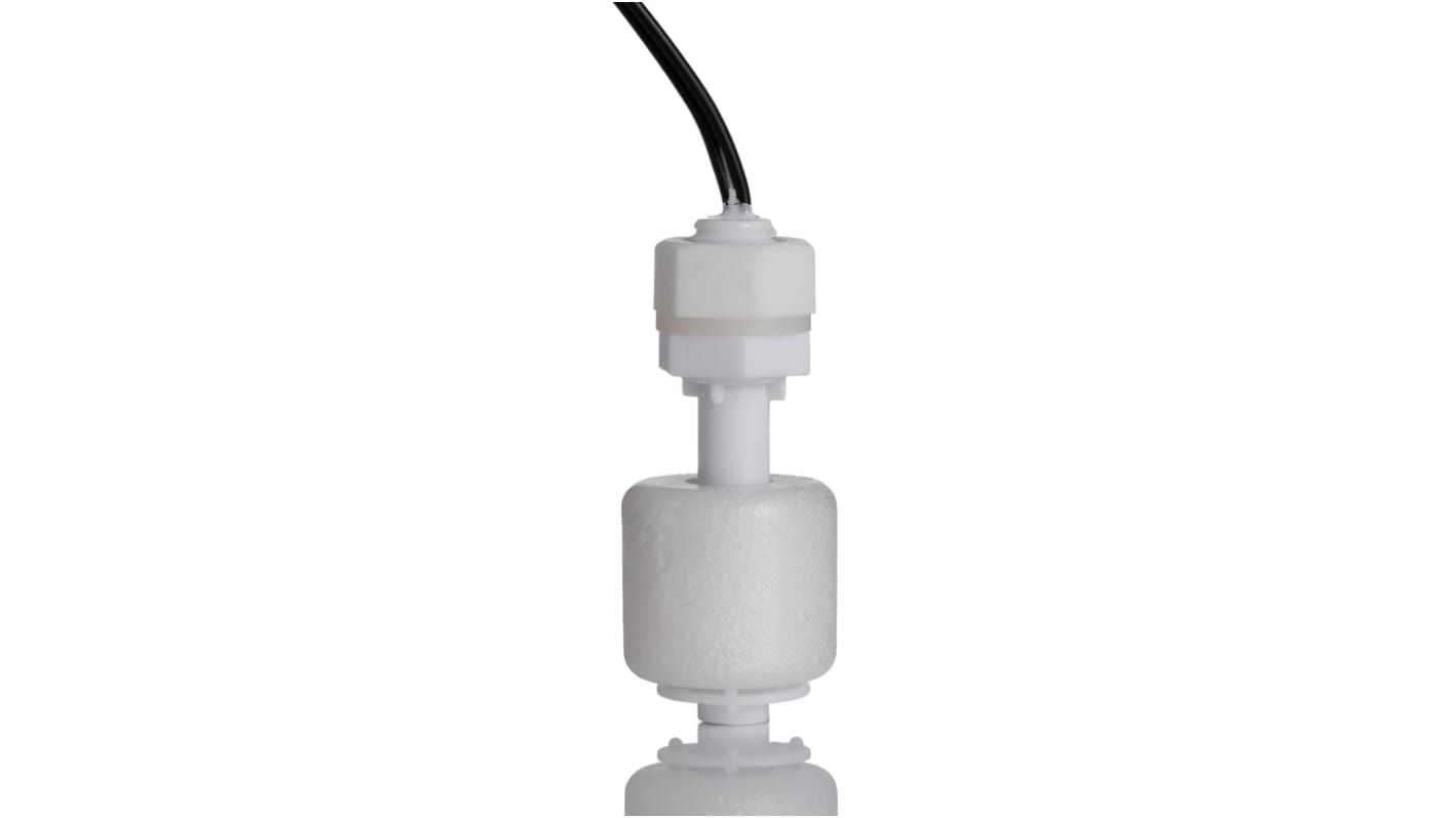 RS PRO PP浮球开关, 垂直安装, NO, 最大直流200V, 最高85°C, 线长350mm