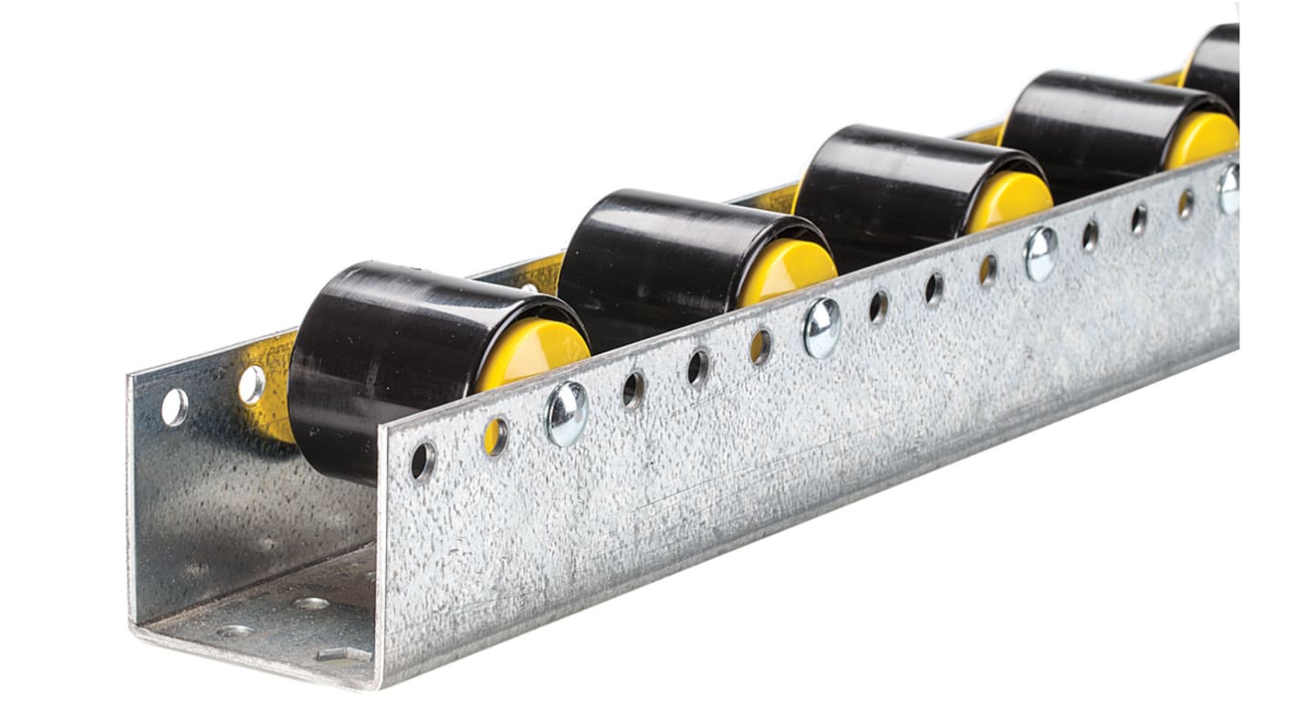 Interroll Roller Track, Heavy Duty, 50mm Diameter, 51.3mm Width, 962mm x 74mm
