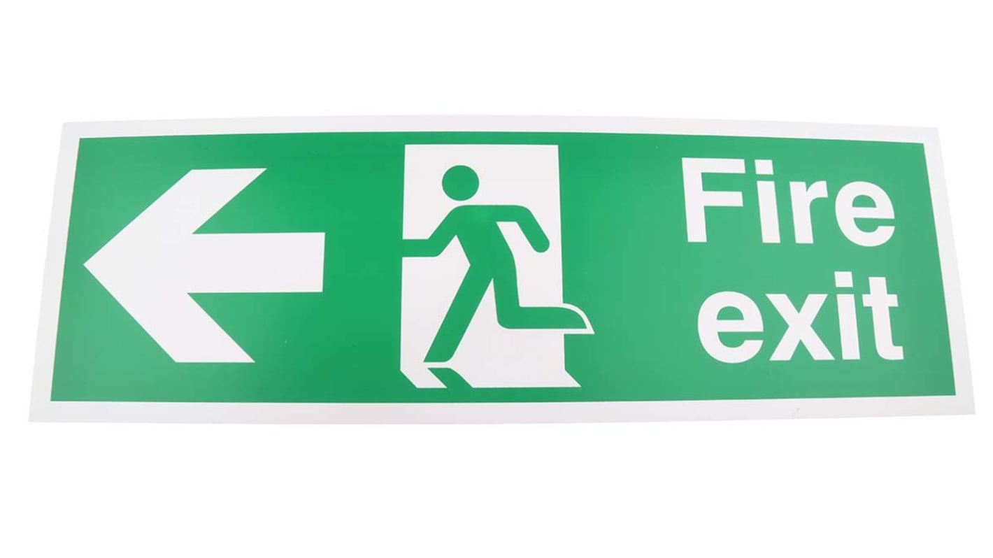 Rigid Plastic FIRE EXIT, Fire Exit, English, Exit Sign