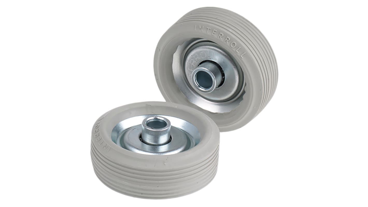 Ruota per pattino Interroll, carico 200N, Ø ruota 52mm, largh. ruota 16mm, Ø foro 8.2mm