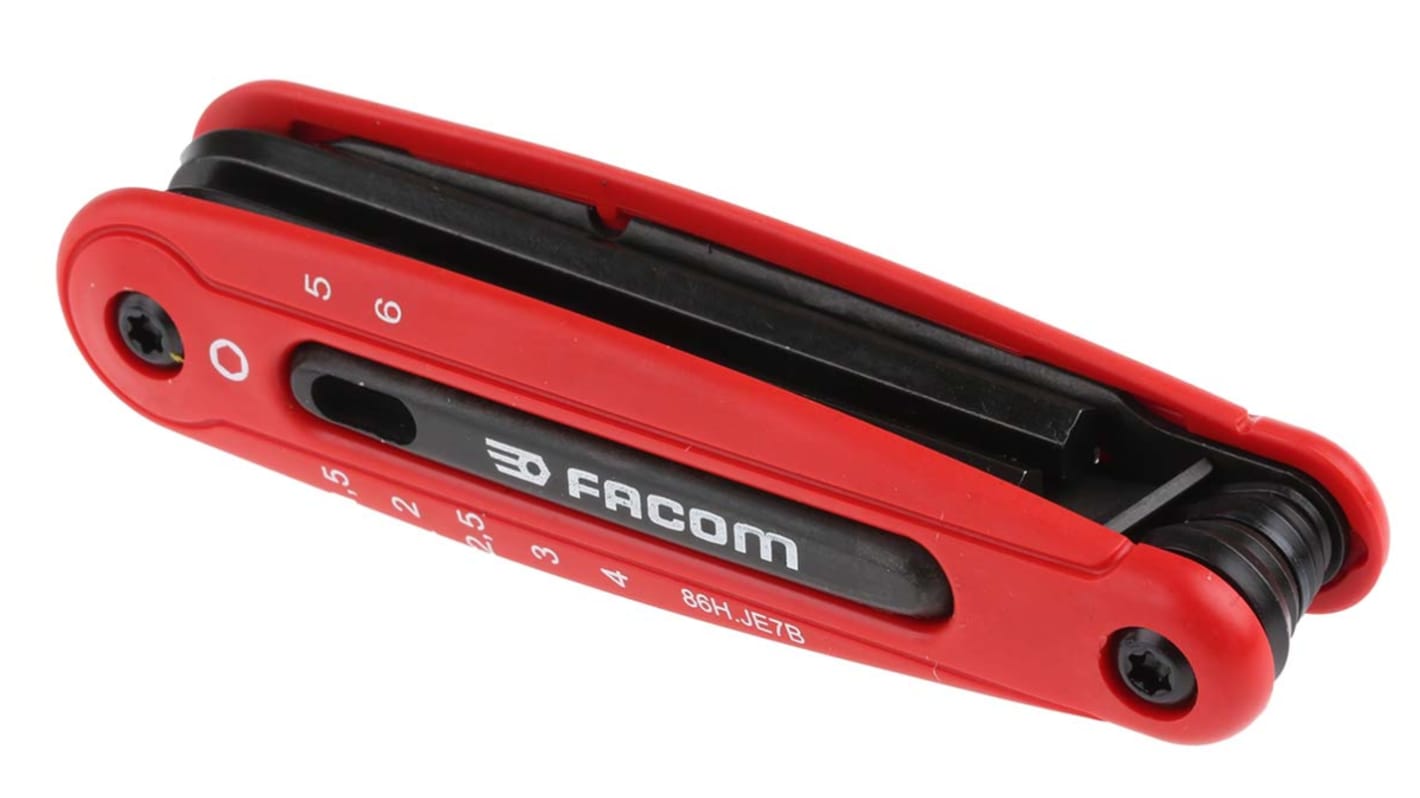 Facom 7 piece Folding Hex Key Set, 1.5mm