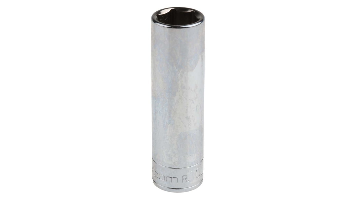 Facom 1/4 in Drive 10mm Deep Socket, 6 point, 50.5 mm Overall Length