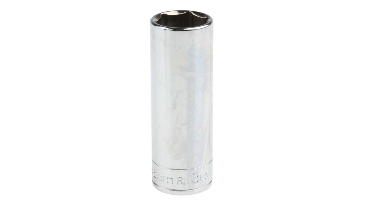 Facom 1/4 in Drive 13mm Deep Socket, 6 point, 50.5 mm Overall Length