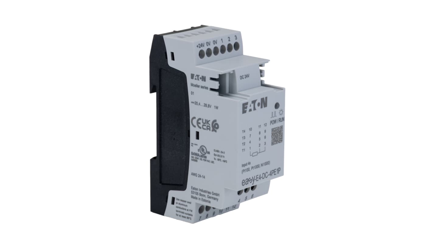 Eaton EasyE4 Series Control Relay, 0 V Supply, Relay Output, 4-Input, Analog Input