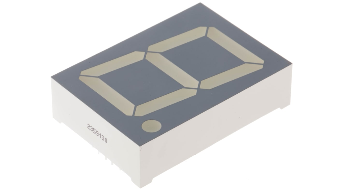SBC15-11EGWA Kingbright 7-Segment LED Display, CC Green, Red 16000 μcd, 24000 μcd RH DP 38mm