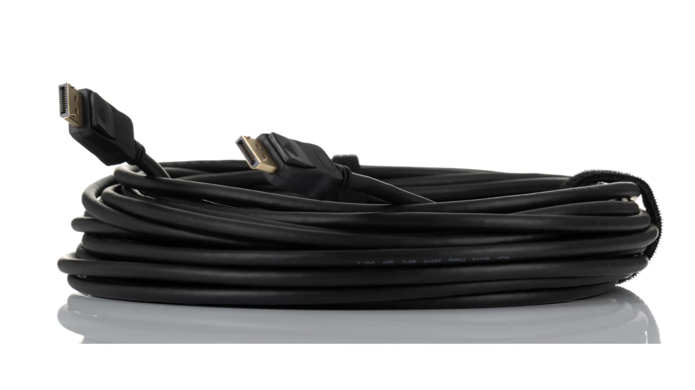 RS PRO Male DisplayPort to Male DisplayPort  Cable, 4K, 20m
