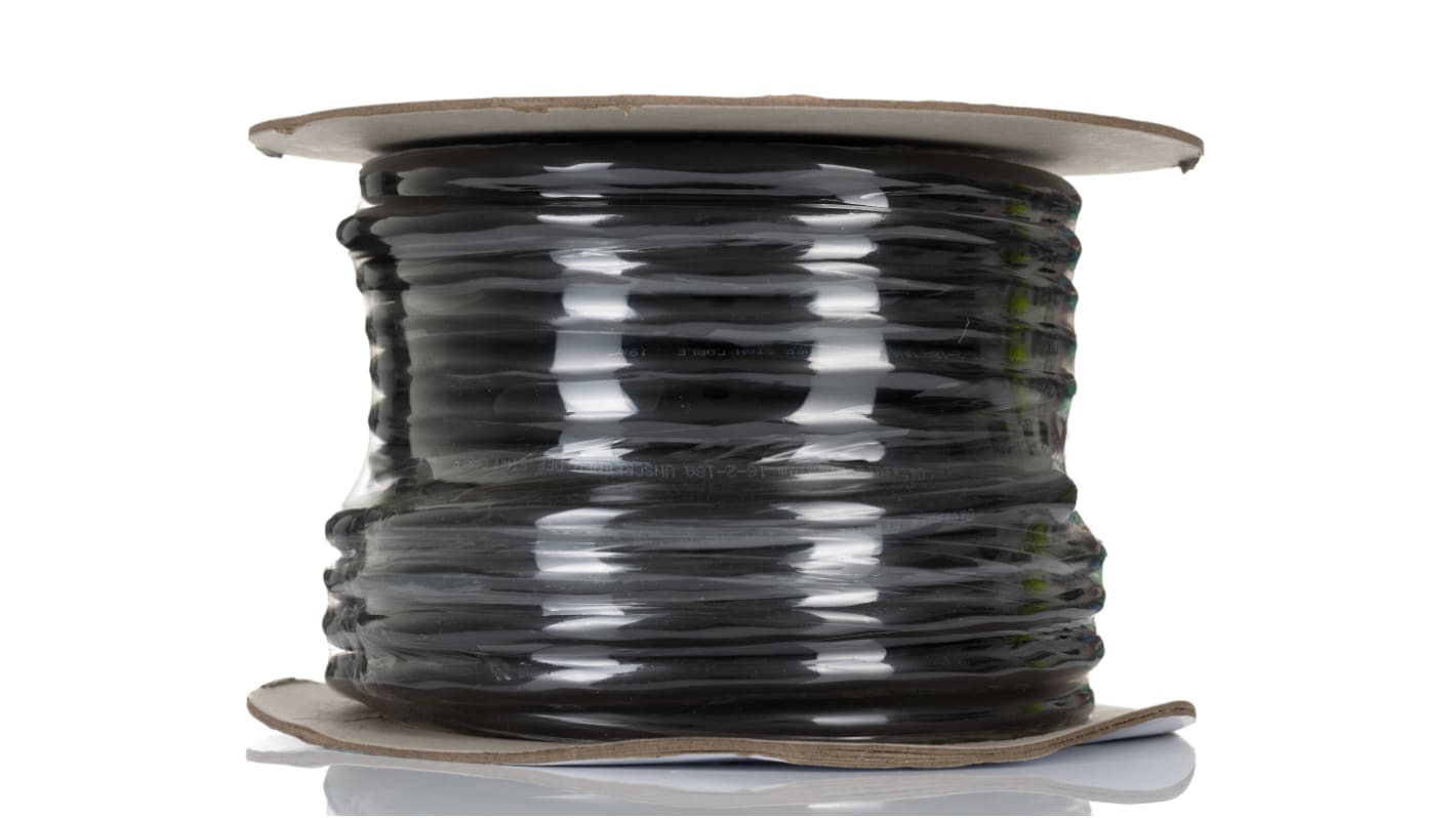 RS PRO Multicore Industrial Cable, 18 Cores, 0.5 mm², DEF STAN, Unscreened, 25m, Black PVC Sheath