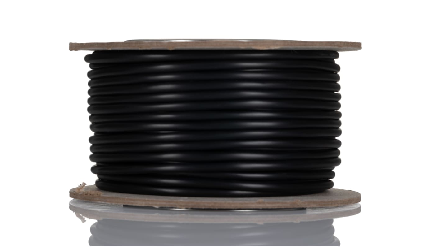 RS PRO Multicore Industrial Cable, 2 Cores, 0.5 mm², DEF STAN, Unscreened, 25m, Black PVC Sheath