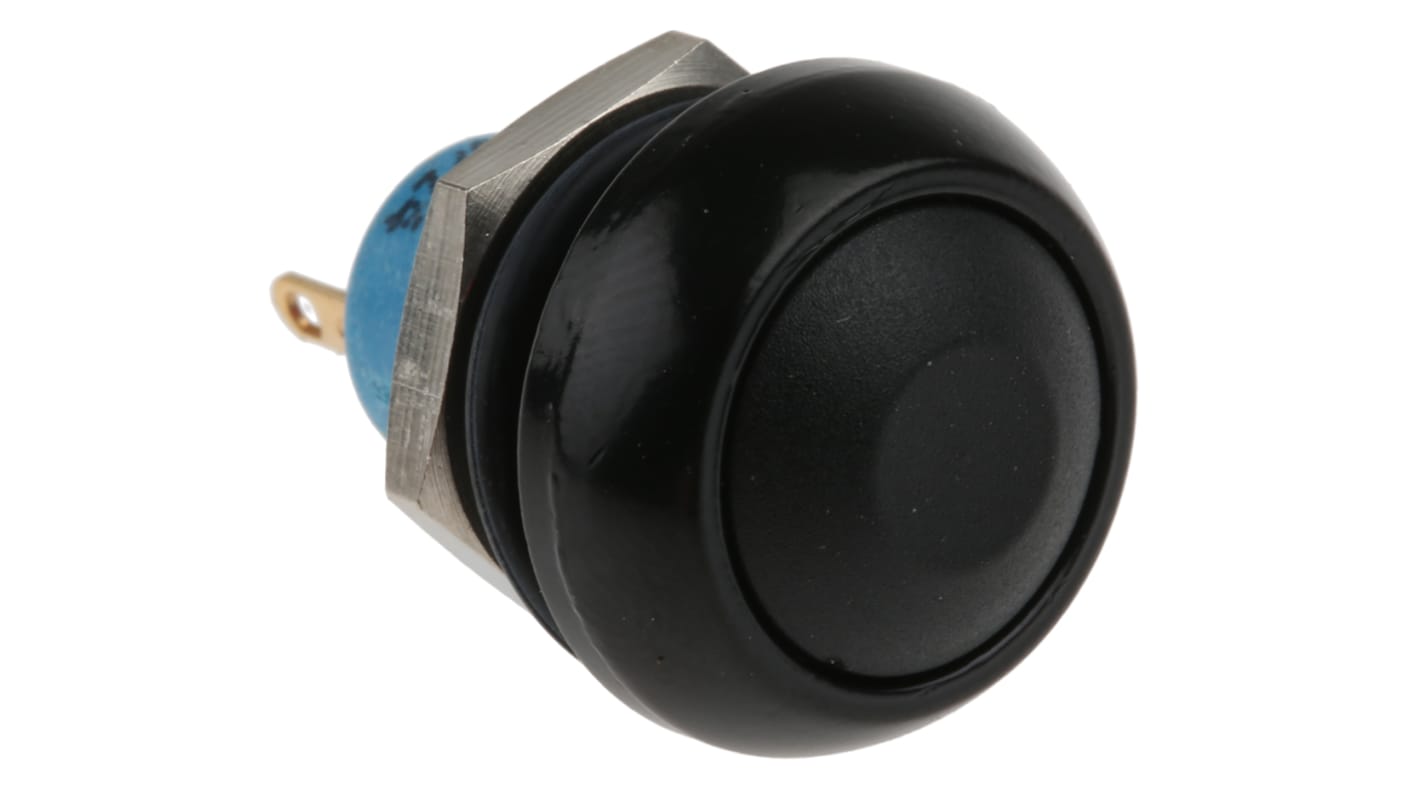 APEM Push Button Switch, Momentary, Panel Mount, 13.6mm Cutout, SPST, 28V dc, IP67