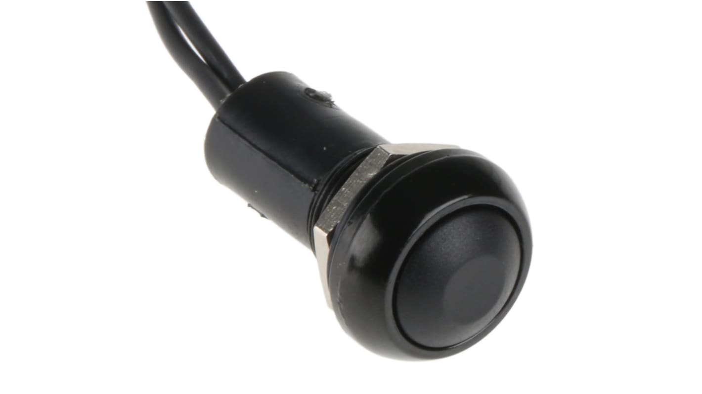 APEM Push Button Switch, Momentary, Panel Mount, 13.6mm Cutout, SPST, 48V ac, IP67