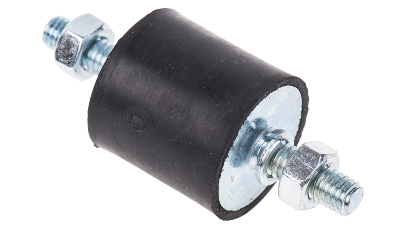 FIBET M6 Anti Vibration Mount, Male to Male Bobbin with 55kg Compression Load