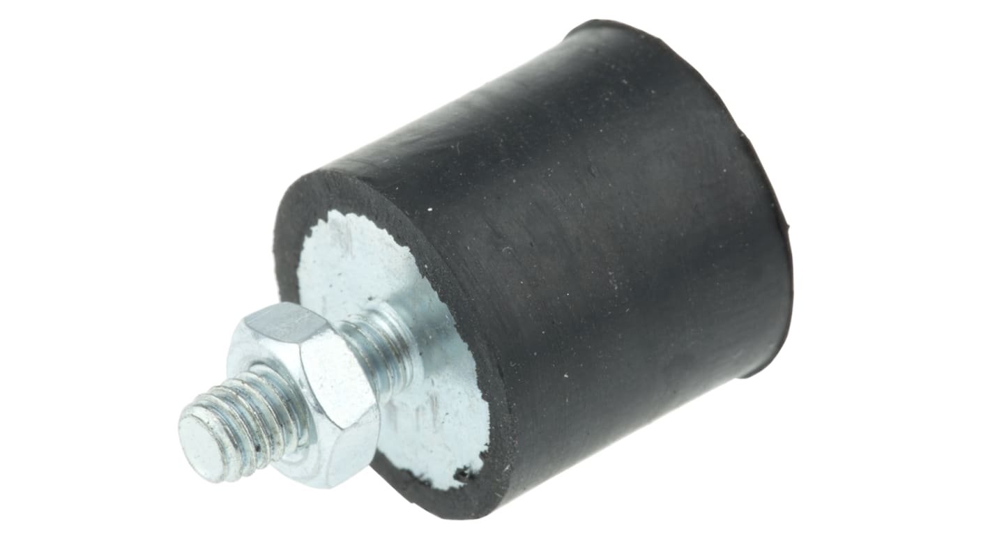 Supporto antivibrazione FIBET in Gomma naturale, M4, Ø 16mm, H. 15mm