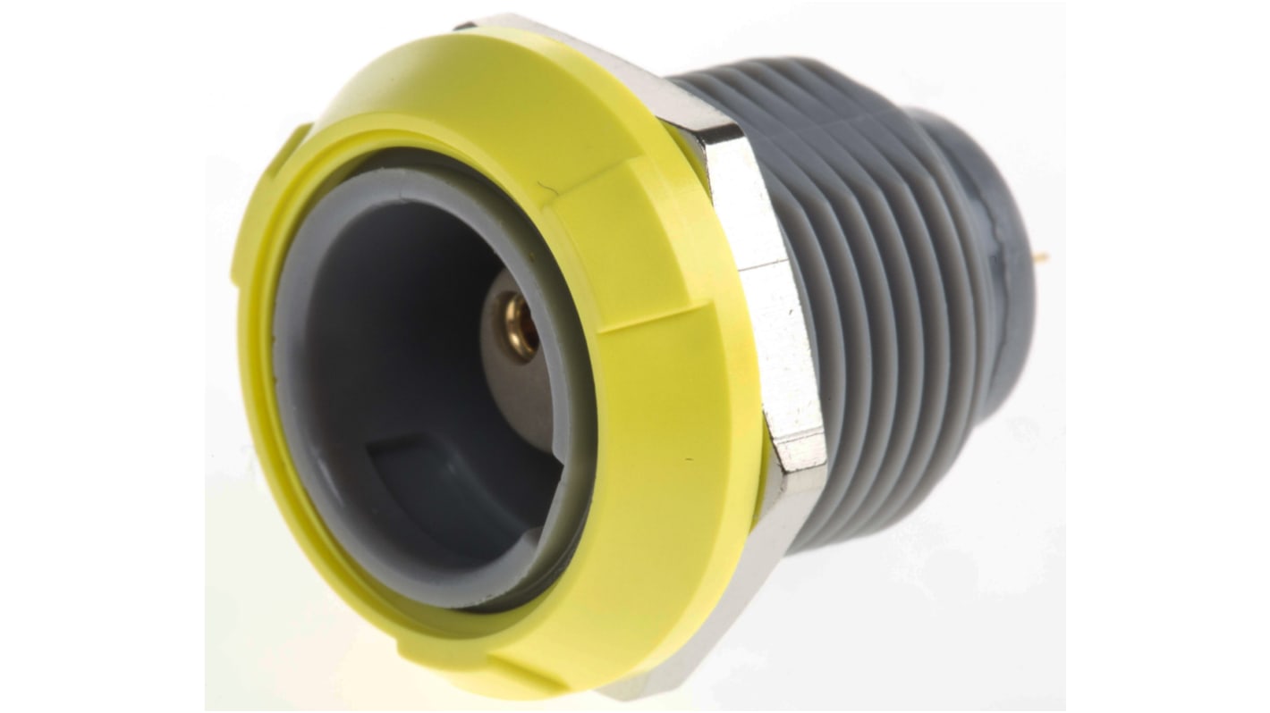 Lemo Circular Connector, 2 Contacts, Panel Mount, Socket, Female, IP50, Redel P Series