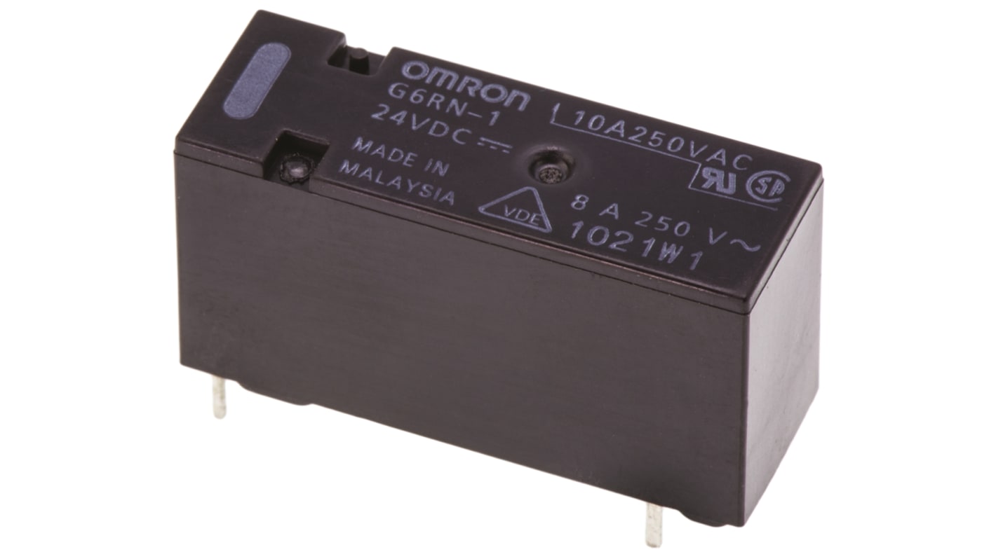 Przekaźnik mocy 24V dc SPDT Omron 220mW, montaż PCB 2620Ω Otwór przezierny