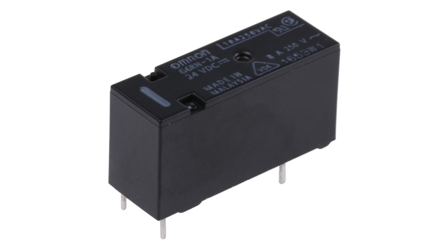 Omron PCB Mount Power Relay, 24V dc Coil, 8A Switching Current, SPST