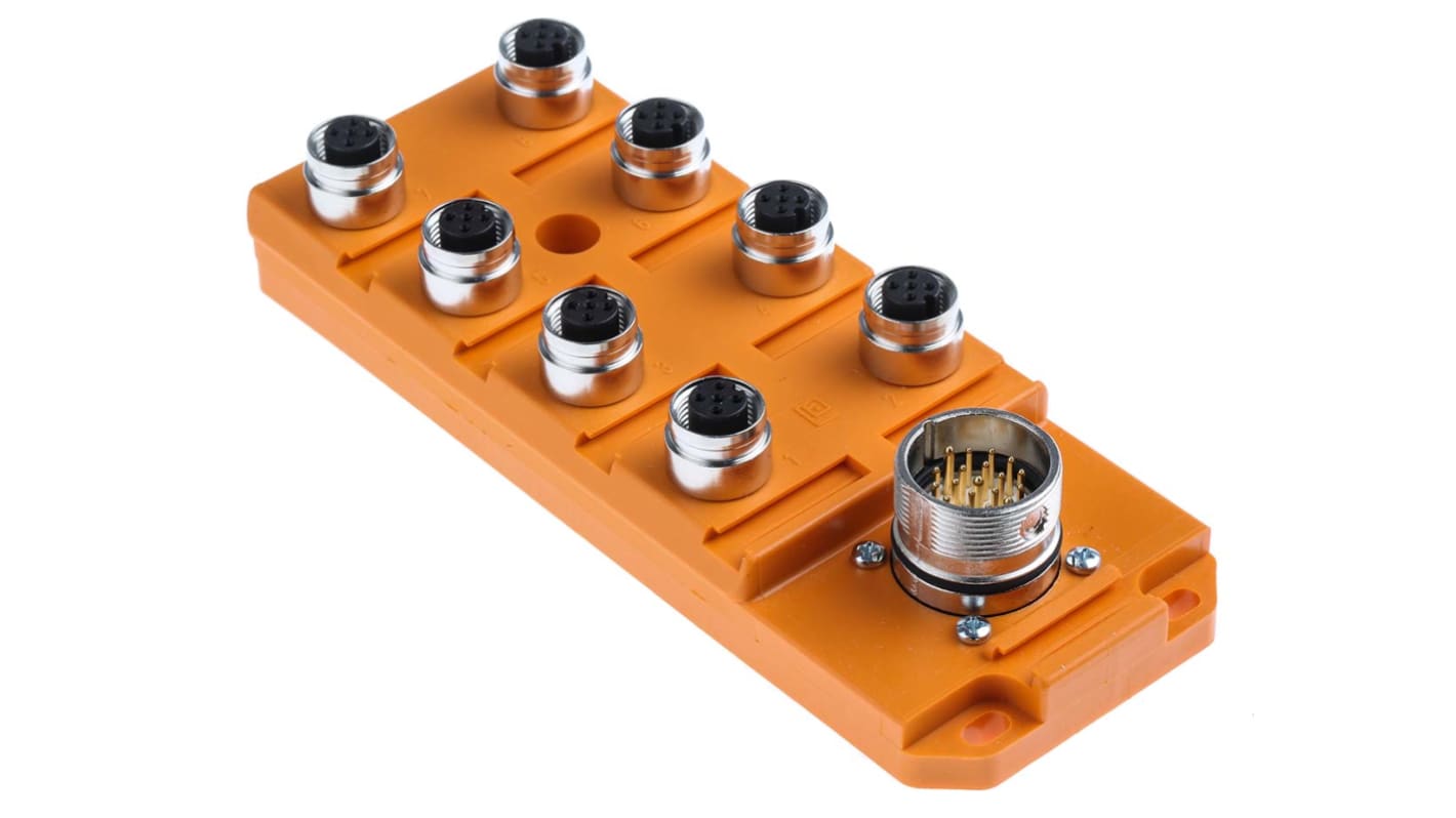 Répartiteur pour capteurs/actionneurs Lumberg Automation série ASB, 8 ports , M12