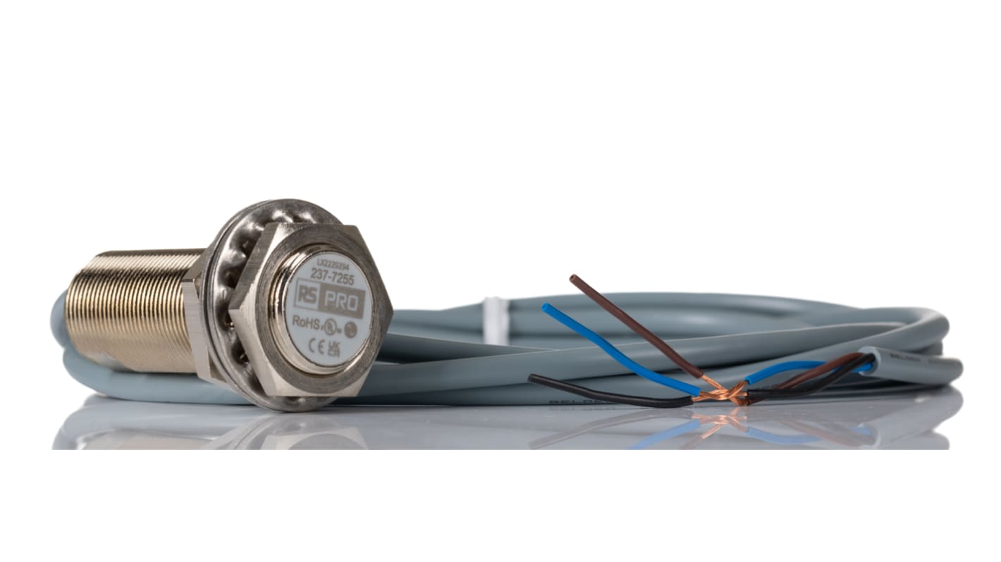 Rs-Online Sensore di prossimità Cilindro filettato RS PRO M18 rilevamento 8 mm 10 → 36 V CC