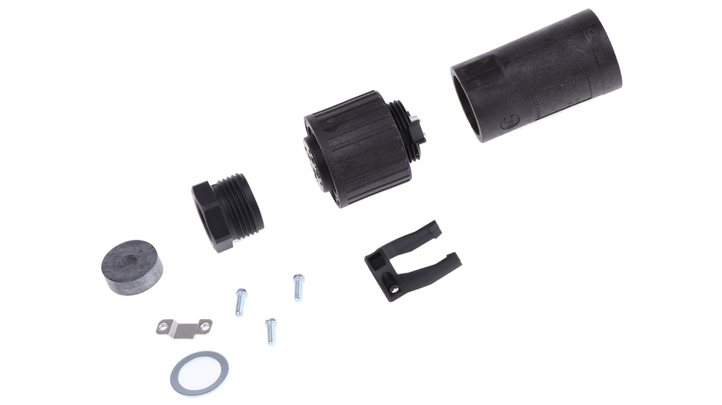 Hirschmann 4 Way Cable Mount MIL Spec Circular Connector Plug, Socket Contacts, Screw Coupling, MIL-DTL-5015