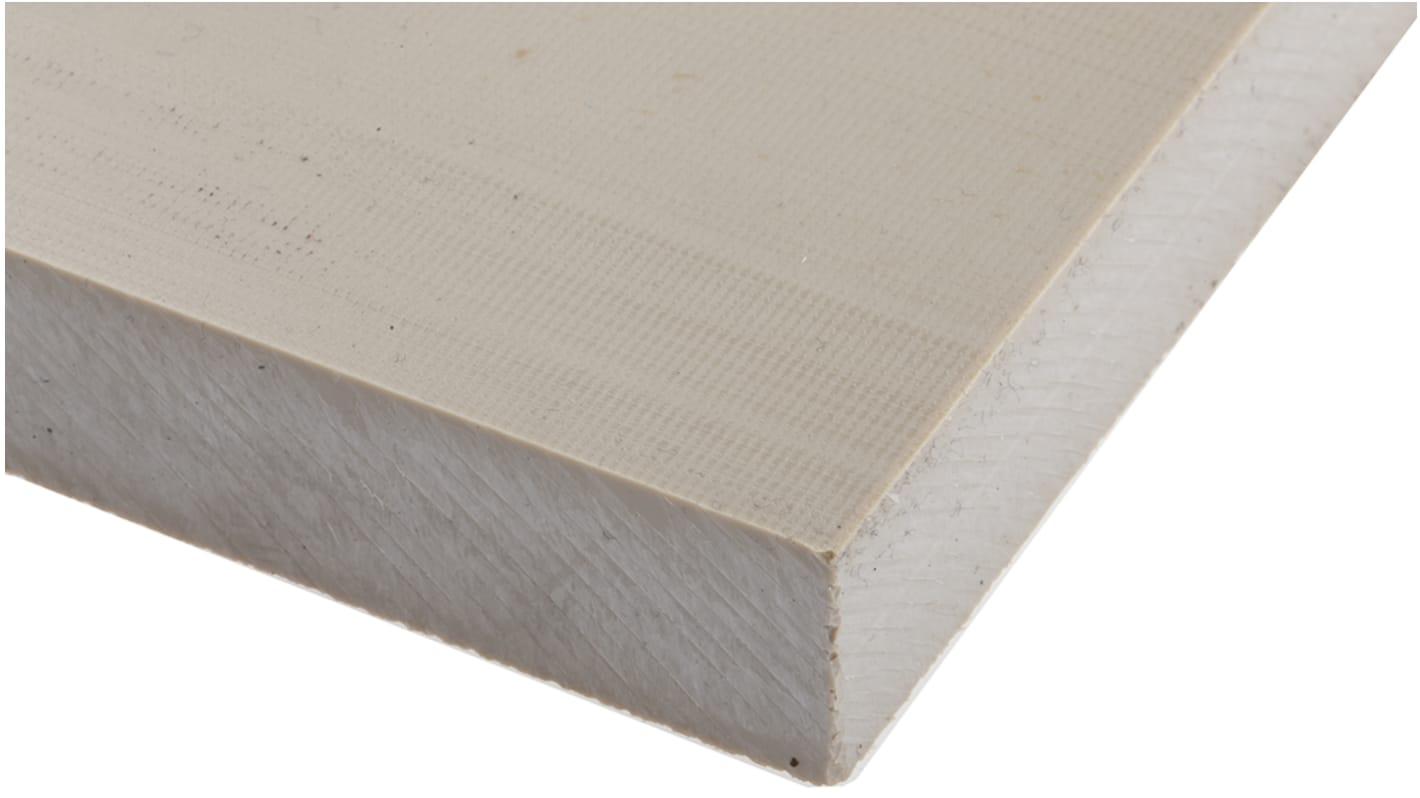 RS PRO Beige Plastic Sheet, 300mm x 245mm x 20mm